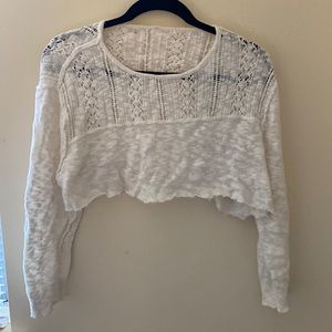 Cropped White Sweater